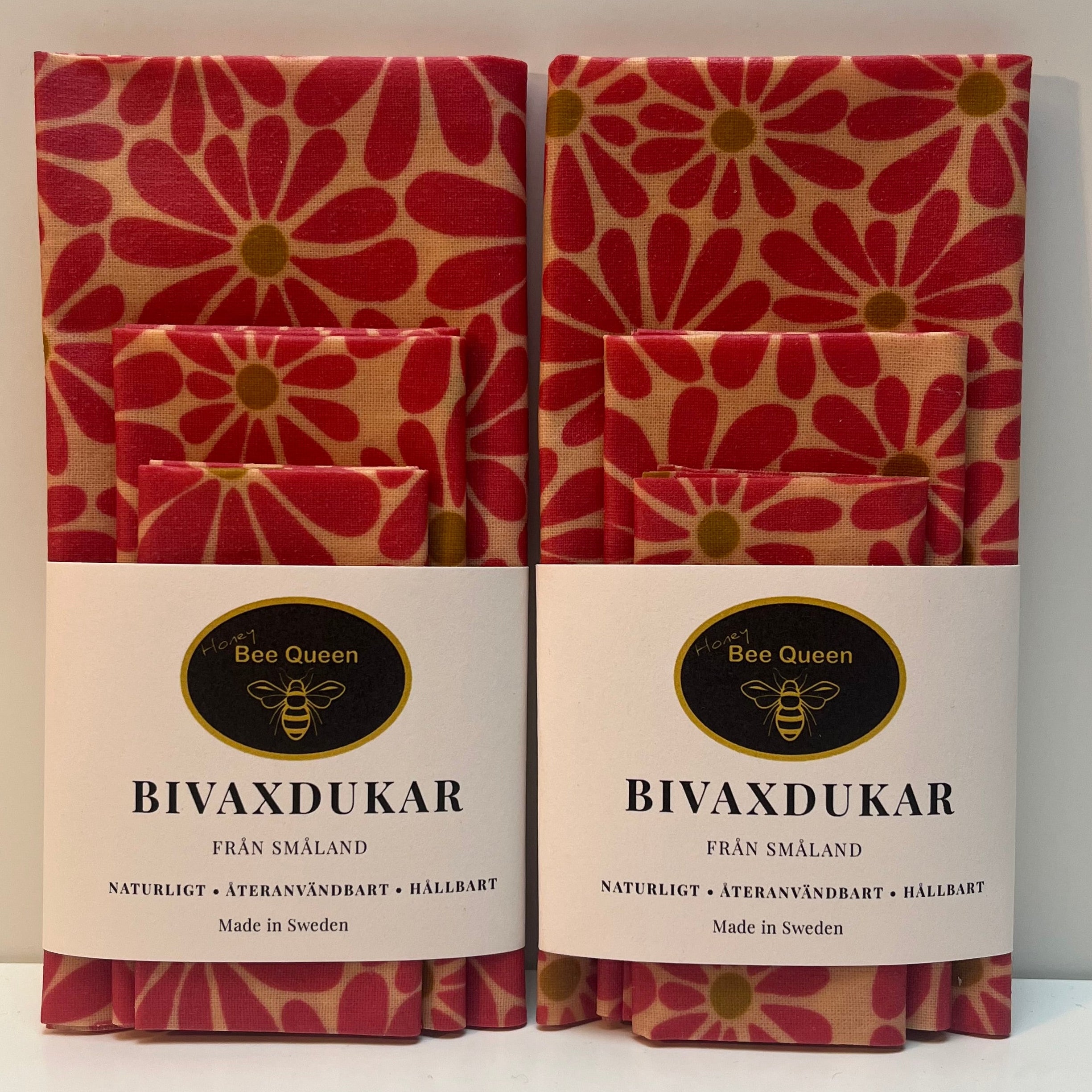 Beeswax Wraps 3-pack Daisy Pink