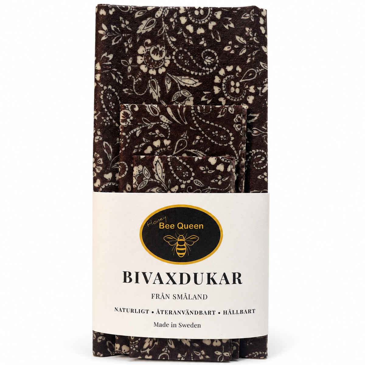 Bivaxdukar 3-pack Småmönstrad Mörk – Utgående mönster