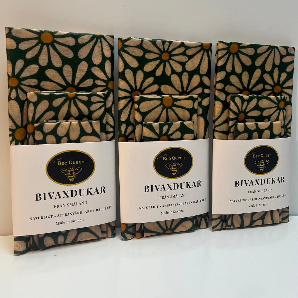 Bivaxdukar 3-pack Prästkrage Grön