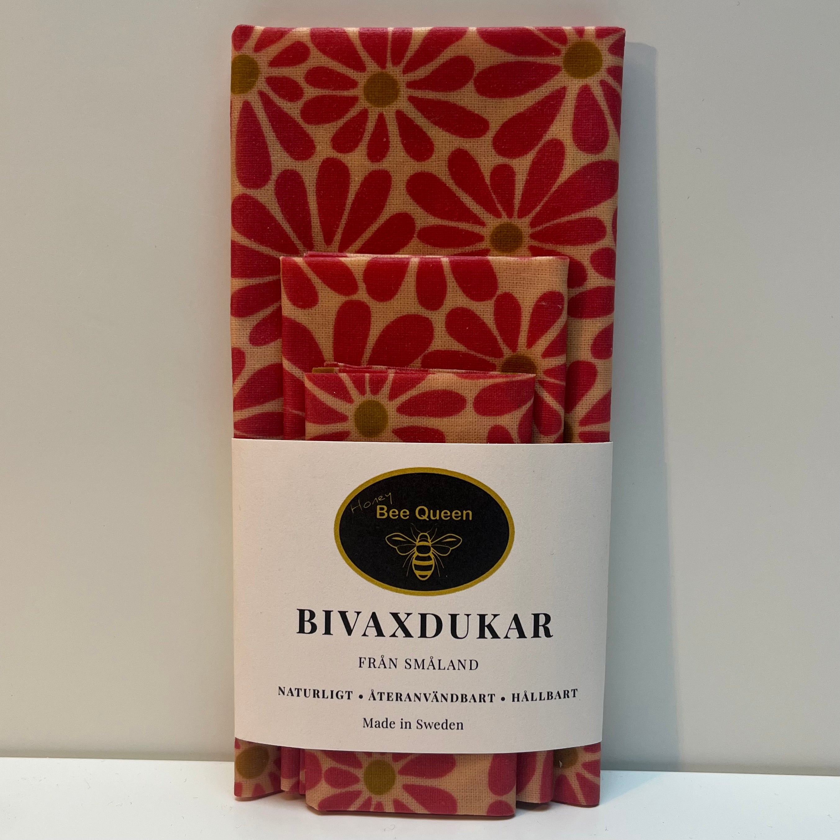 Beeswax Wraps 3-pack Daisy Pink