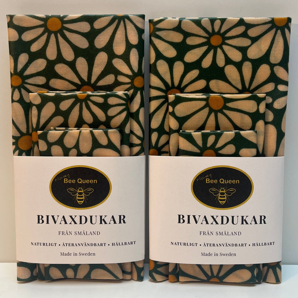 Bivaxdukar 3-pack Prästkrage Grön