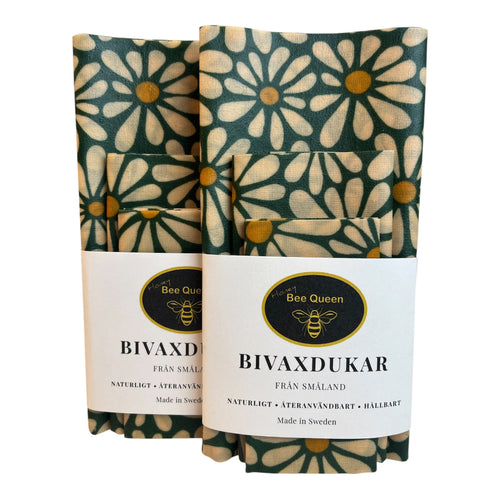 Bivaxdukar 3-pack Prästkrage Grön