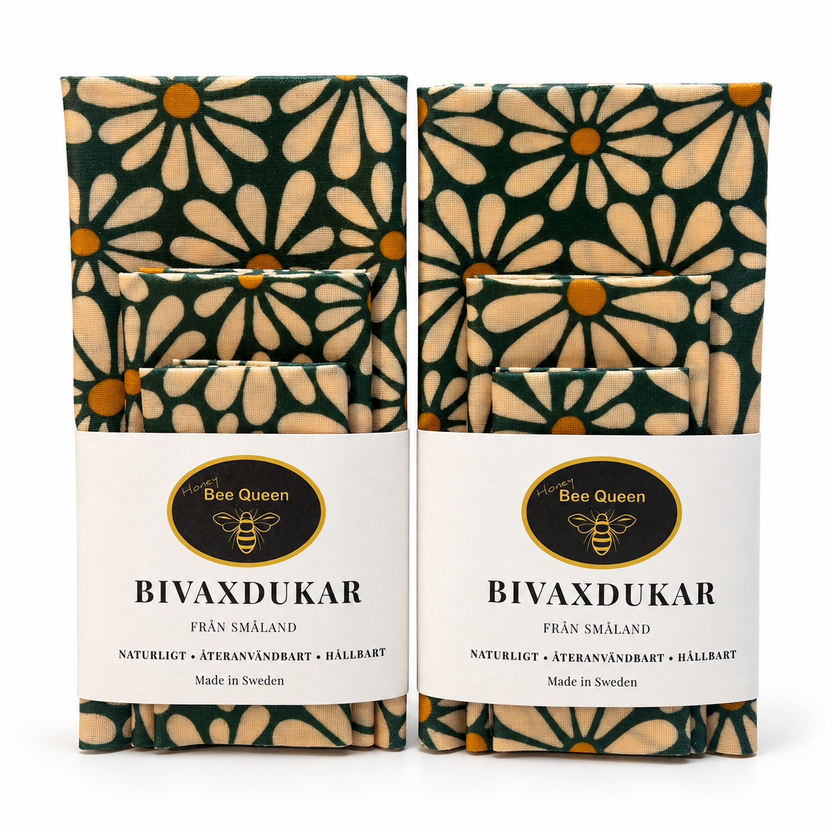 Bivaxdukar 3-pack Prästkrage Grön